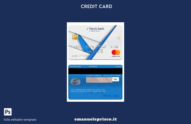 modello di mastercard bancaria Norvegia Pareto in stile verificato